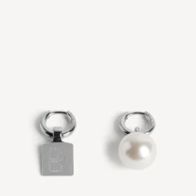 Malibu-örhängen med pärlor i glänsande silver