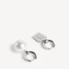 Malibu-örhängen med pärlor i glänsande silver Malibu-örhängen med pärlor i glänsande silver