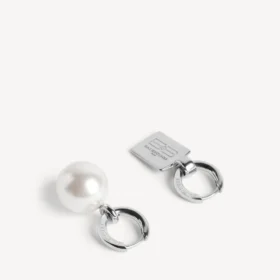Malibu-örhängen med pärlor i glänsande silver