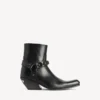 Memphis-stövletter för dam med remmar i svart Memphis-stövletter för dam med remmar i svart
