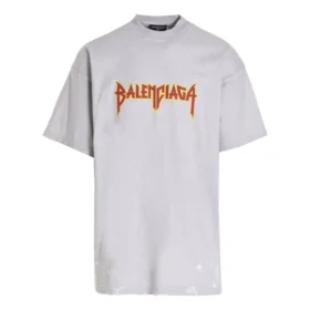 Metallica kortärmad T-shirt i oversized-passform ”White Orange” 694576TMV880901