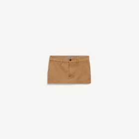 Mini-bomullskjol för dam i beige