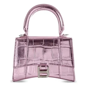 Mini Hourglass-väska med handtag ”Lilac” 664676-1S4NY-5304