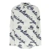 Minimalistisk kortärmad tröja med Scribble-logotyp ”White Navy” 681812TOLE99167