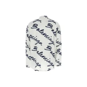 Minimalistisk kortärmad tröja med Scribble-logotyp ”White Navy” 681812TOLE99167