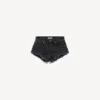 Minishorts för damer i marinblått/svart överfärgat Minishorts för damer i marinblått/svart överfärgat