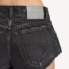 Minishorts för damer i marinblått/svart överfärgat Minishorts för damer i marinblått/svart överfärgat