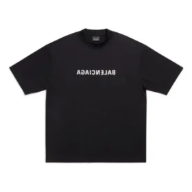 Mirror Balenciaga T-shirt, medium passform ”Black” 612966TNVR21070