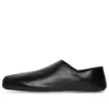 Mjuk kalvskinnssko med fyrkantig tå, slip-on ”Svart” 702072WBDH11000