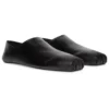 Mjuk kalvskinnssko med fyrkantig tå, slip-on ”Svart” 702072WBDH11000