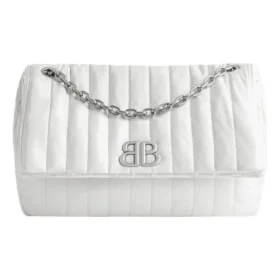 Monaco medelstor kedjeväska, quiltad ”Off White” 7659452AASE9106