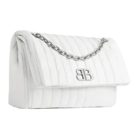 Monaco medelstor kedjeväska, quiltad ”Off White” 7659452AASE9106