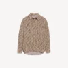Monogramskjorta för dam i beige/svart Monogramskjorta för dam i beige/svart