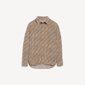 Monogramskjorta för dam i beige/svart