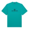 Mosaiklogotyp BB-alfabet, lösa hål, sliten look, kortärmad, unisex, blå 651795TKVF53660