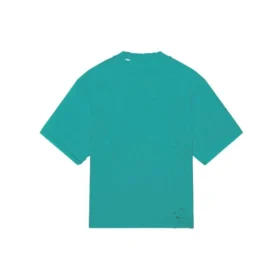 Mosaiklogotyp BB-alfabet, lösa hål, sliten look, kortärmad, unisex, blå 651795TKVF53660