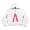 Music Archive Series Connected Zip Up Medium Fit Luvtröja ”Light Grey Red” 744457TQVA61561