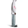 Music Archive Series Connected Zip Up Medium Fit Luvtröja ”Light Grey Red” 744457TQVA61561