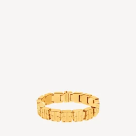 Nano mini-länkararmband för damer i glänsande guld