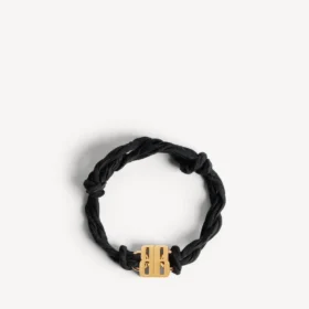 Nano Ribbon BB-armband för dam i svart/glänsande guld