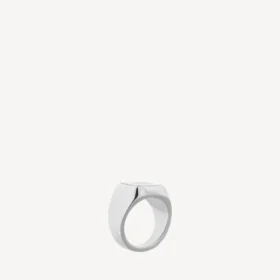 Nano-signetring i glänsande silver