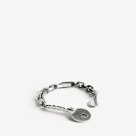 Neverlost-armband för män i antiksilver