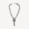 Neverlost tunt halsband för män i antiksilver Neverlost tunt halsband för män i antiksilver
