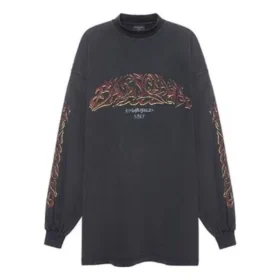Offshore långärmad T-shirt, oversized ”Black Faded” 739027TPVM81568
