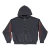 Offshore-luvtröja med dragkedja, medium passform ”Black Faded” 770939TPVM91568
