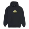 Oversized BB-luvtröja i interlock ”Black Yellow” 578138TEV191361