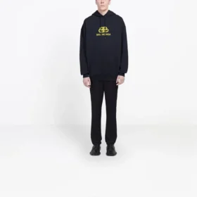 Oversized BB-luvtröja i interlock ”Black Yellow” 578138TEV191361 Oversized BB-luvtröja i interlock ”Black Yellow” 578138TEV191361