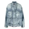 Oversized Cut-Up Ring-Denimjackor ”Blå” 697779TMW264437