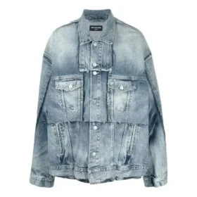 Oversized Cut-Up Ring-Denimjackor ”Blå” 697779TMW264437