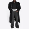 Oversized kappa med råa kanter och buffalo-rutmönster ”Black White” 704487TMU181070