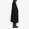 Oversized kappa med råa kanter och buffalo-rutmönster ”Black White” 704487TMU181070