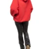Oversized-luvtröja i bomull med BB-logotyp ”Red” 547765TCV316400