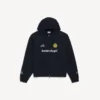Oversized-luvtröja med dragkedja för herr i svart Oversized-luvtröja med dragkedja för herr i svart