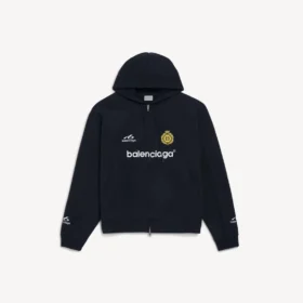 Oversized-luvtröja med dragkedja för herr i svart