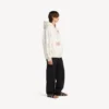 Oversized luvtröja med dragkedja för män i färgen kräm Oversized luvtröja med dragkedja för män i färgen kräm