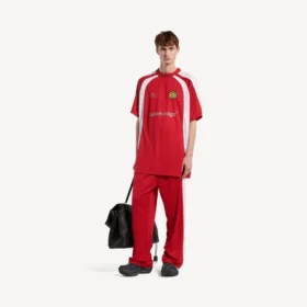 Oversized T-shirt för herr i rött