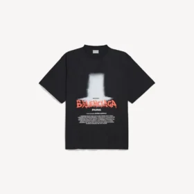 Oversized T-shirt för herr i svart med motivet ”The Door”
