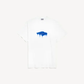 Oversized T-shirt för herr i vitt med ”Wet Brush”-motiv