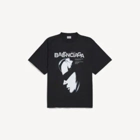 Oversized T-shirt för herr med motivet ”Lady in Shades” i svart