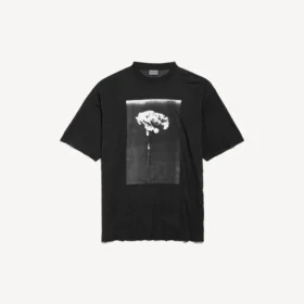 Oversized-T-shirt för herr, ”The Song of the Highest Tower”, i svart