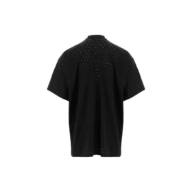 Oversized T-shirt i mesh med rund hals ”Black” 694576TMVD41000
