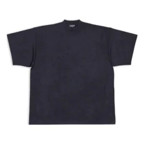 Oversized T-shirt med flik ”Black” 694576TMVJ21151