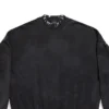 Oversized-tröja med runda hål ”Black Faded” 762718TPVD91055