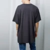 Oversized tvättad interlock-T-shirt med BB-tryck ”Navy Black” 583214TFV658060