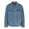Oversized vadderad Denim-jacka ”Blue” 646923TDW154762
