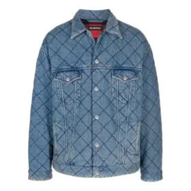 Oversized vadderad Denim-jacka ”Blue” 646923TDW154762
